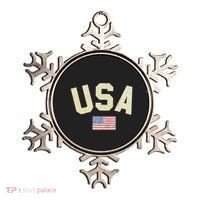 Usa Gold Text Centre Flag Ornament thumb 0