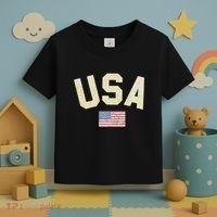 Usa Gold Text Centre Flag Toddler T-Shirt thumb 3