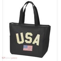 Usa Gold Text Centre Flag Tote Bag thumb 3