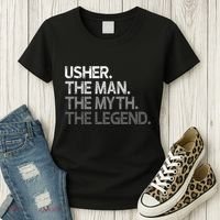 U.S.H.E.R Gift The Man Myth Legend Women's T-Shirt thumb 3