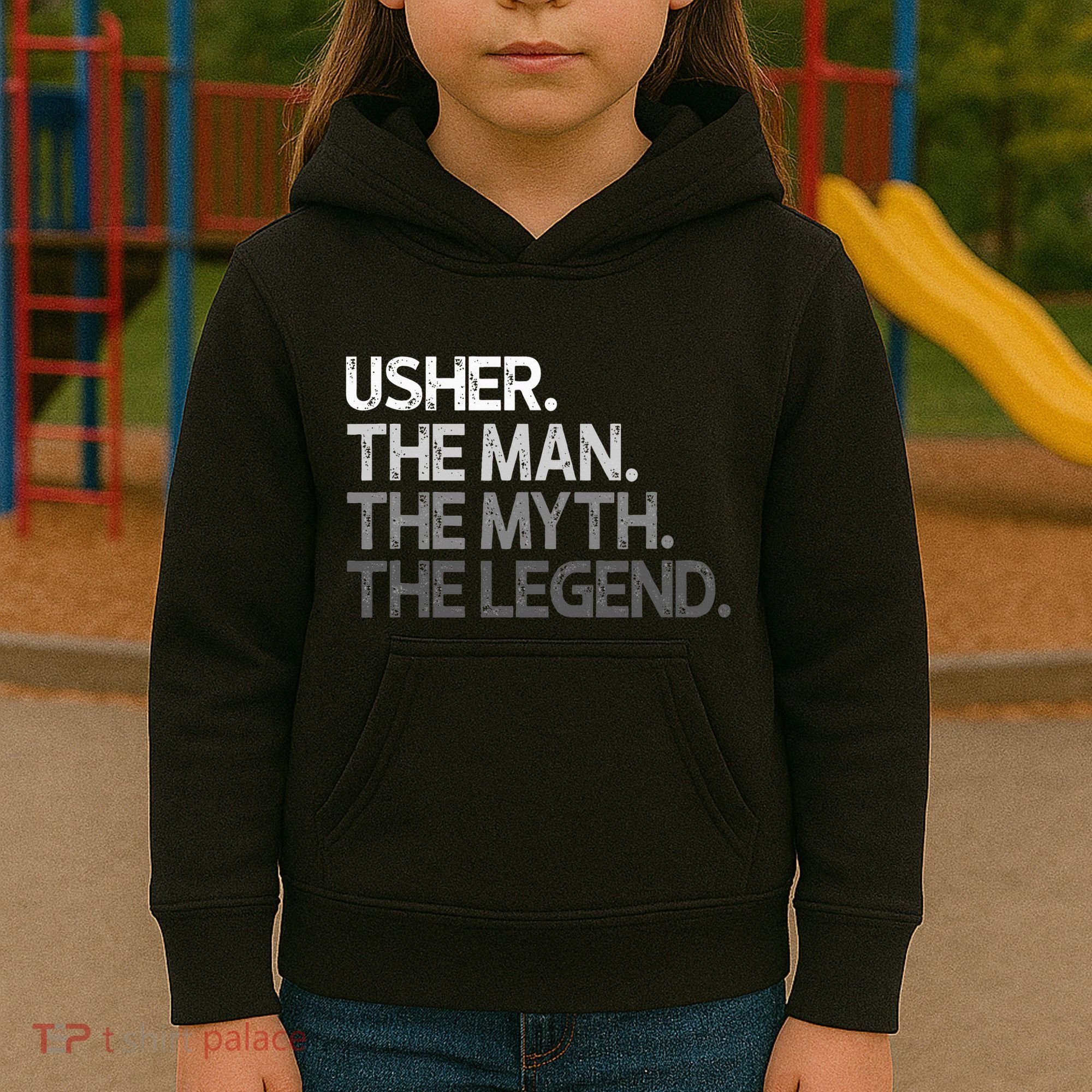 U.S.H.E.R Gift The Man Myth Legend Kids Hoodie