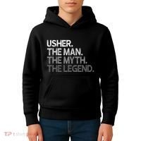 U.S.H.E.R Gift The Man Myth Legend Kids Hoodie thumb 4
