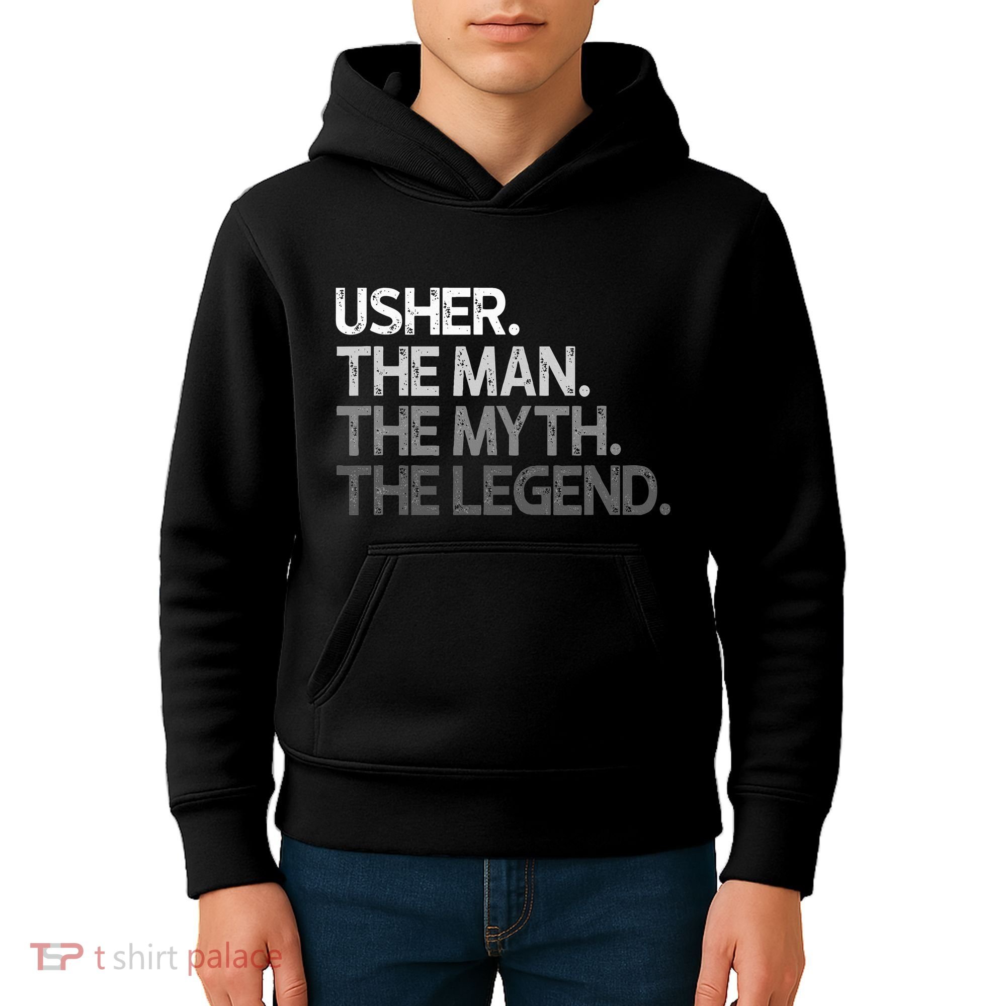 U.S.H.E.R Gift The Man Myth Legend Kids Hoodie
