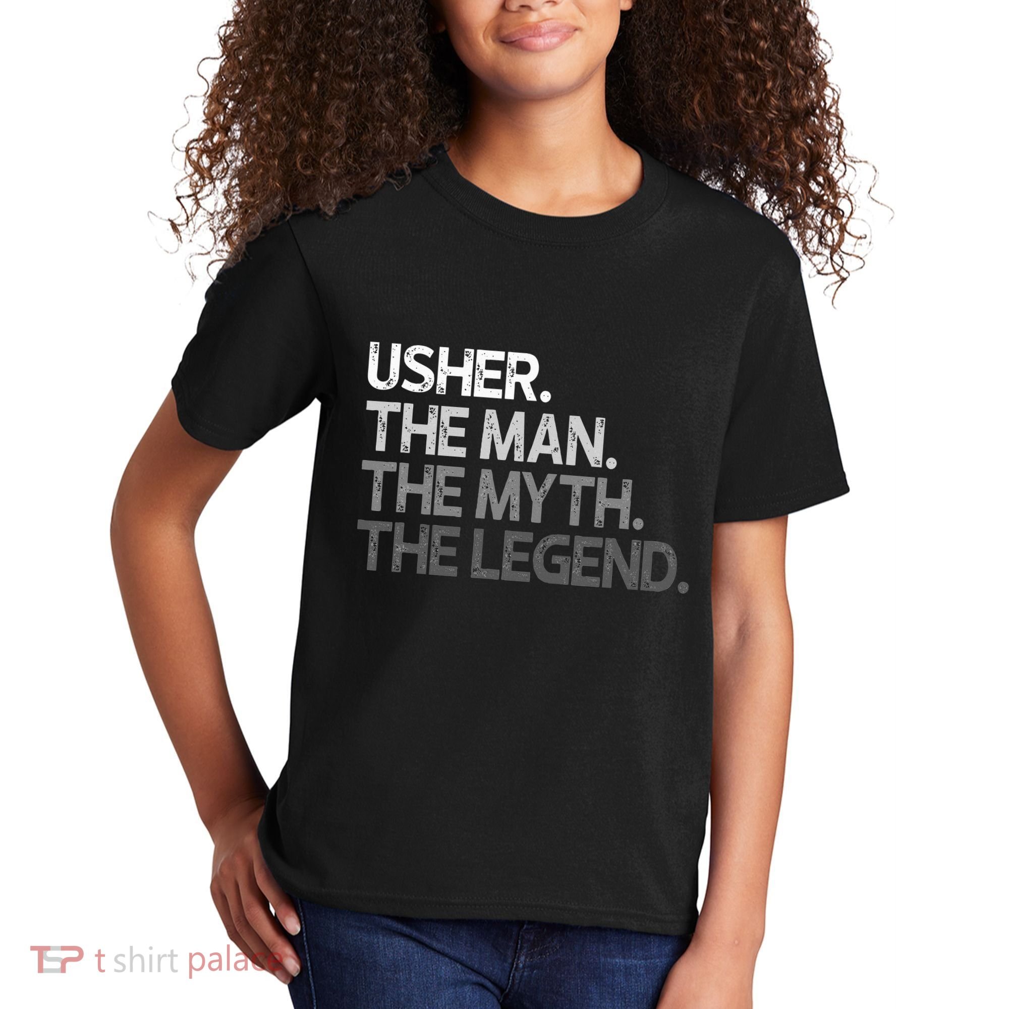 U.S.H.E.R Gift The Man Myth Legend Kids T-Shirt