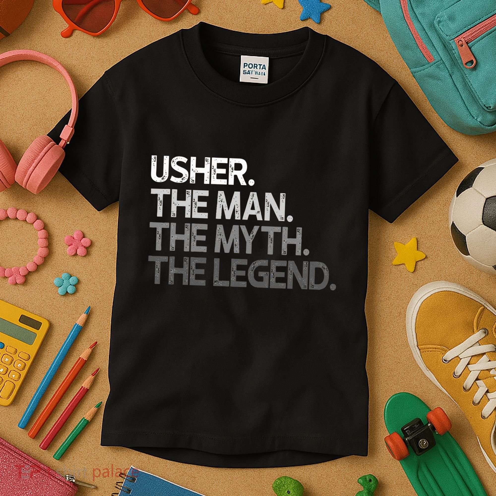 U.S.H.E.R Gift The Man Myth Legend Kids T-Shirt