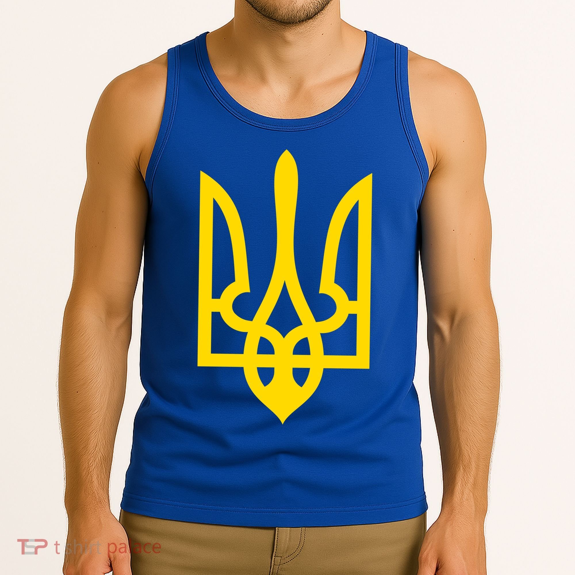 Ukraine Golden Trident Stand With Ukraine Pride Tank Top