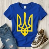 Ukraine Golden Trident Stand With Ukraine Pride Women's T-Shirt thumb 3