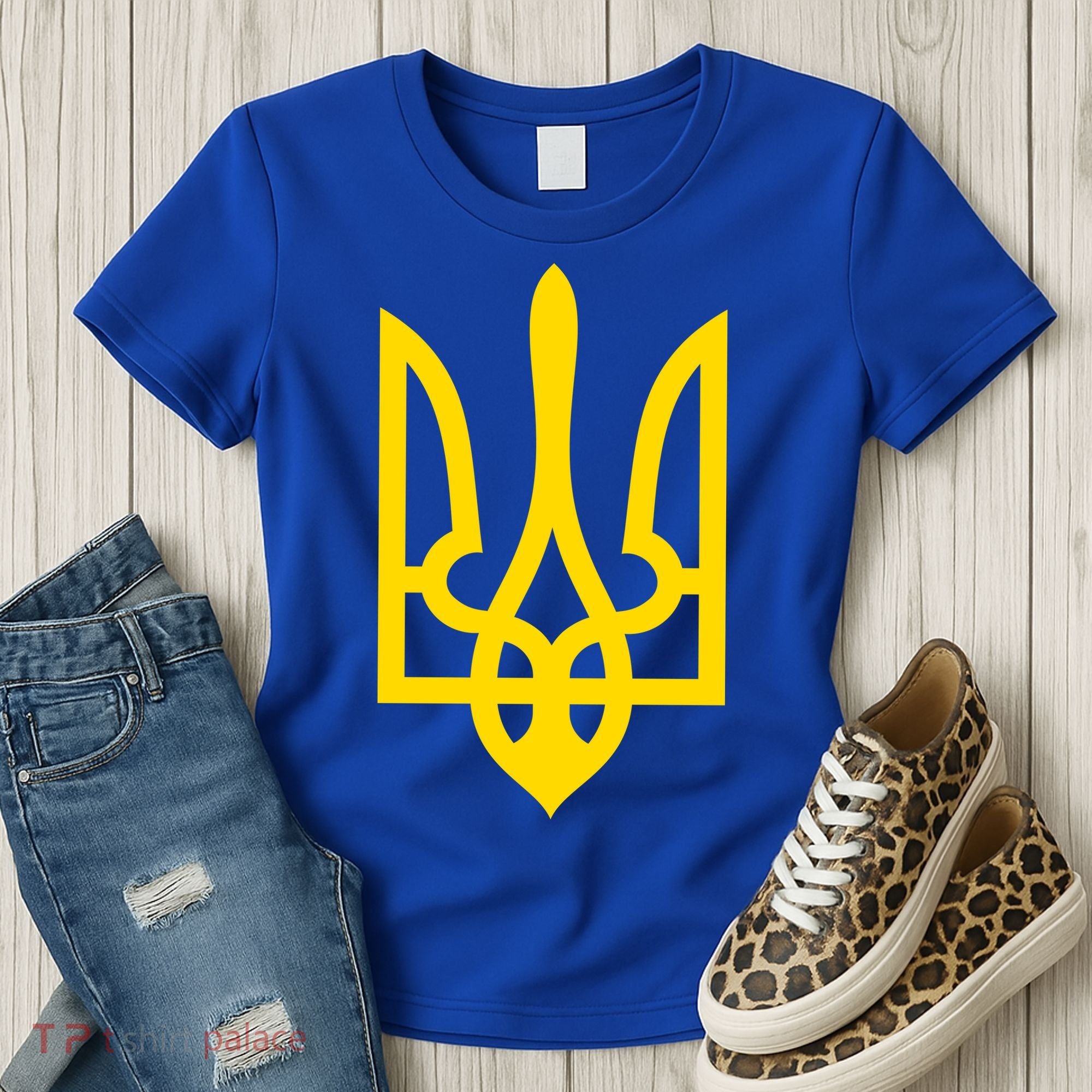 Ukraine Golden Trident Stand With Ukraine Pride Women's T-Shirt