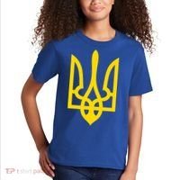 Ukraine Golden Trident Stand With Ukraine Pride Kids T-Shirt thumb 2