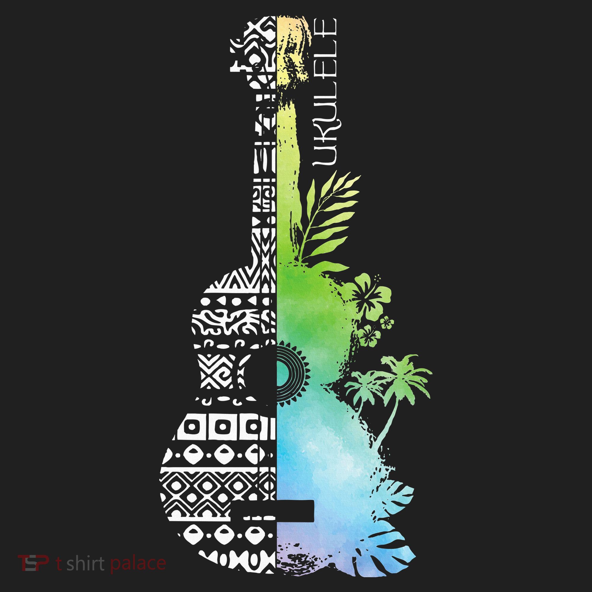 Ukulele Guitar Ukulelist Guitarist Musical Instrument Urban Oversized Heavyweight T-Shirt