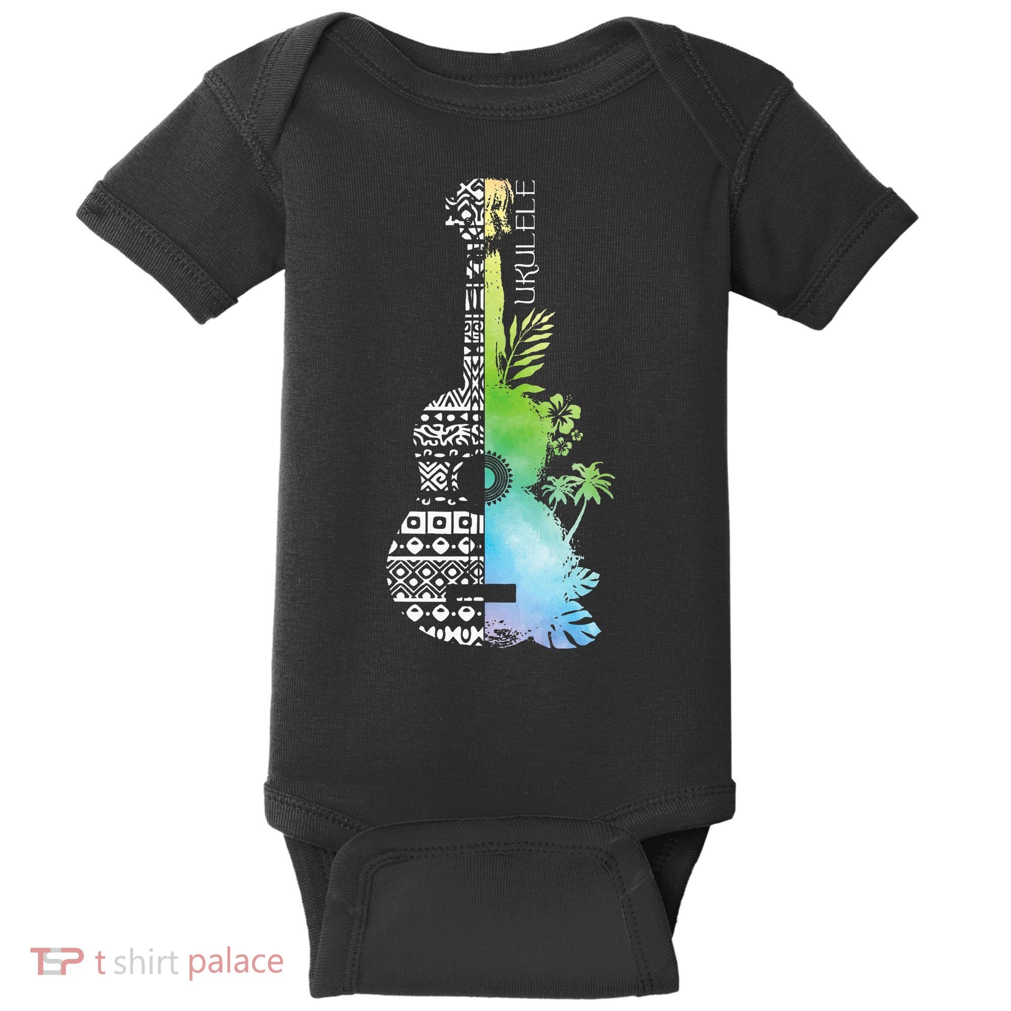 Ukulele Guitar Ukulelist Guitarist Musical Instrument Baby Bodysuit