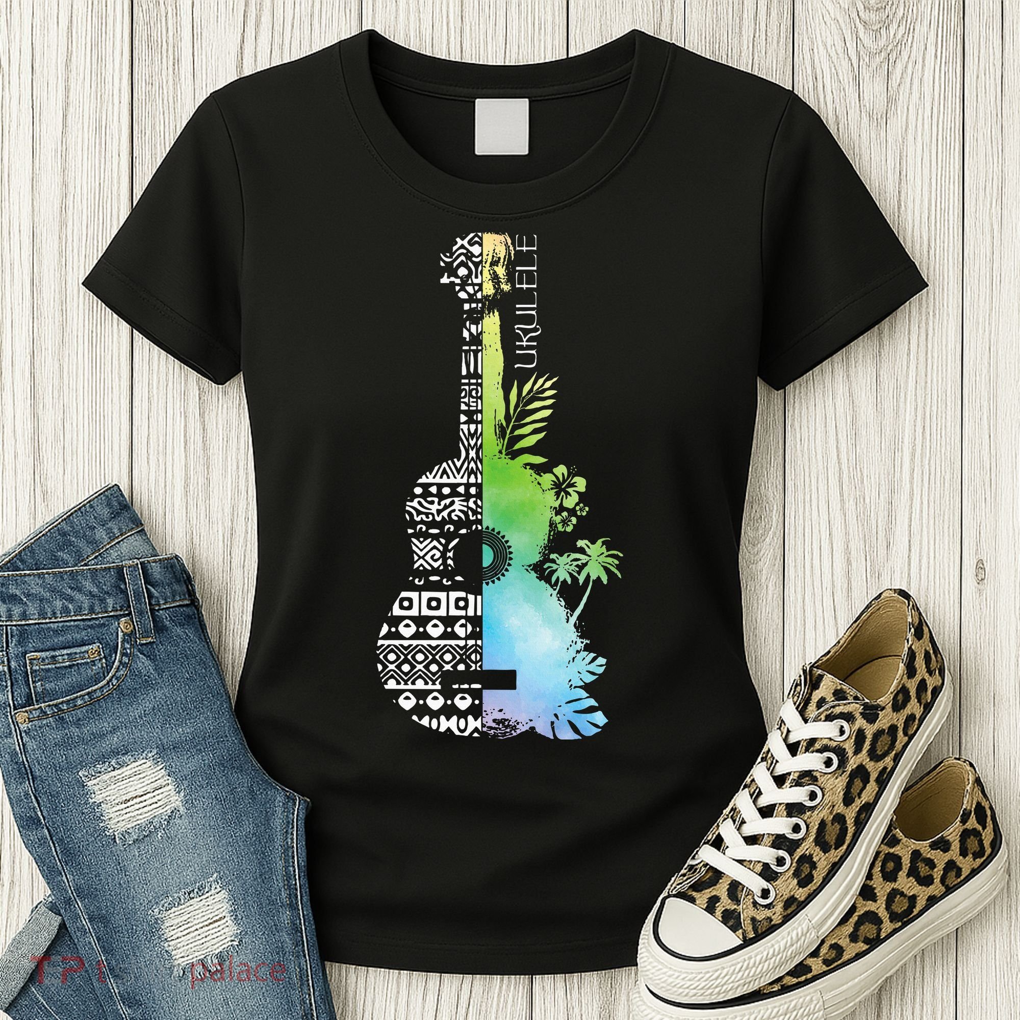 Ukulele Guitar Ukulelist Guitarist Musical Instrument Women's T-Shirt