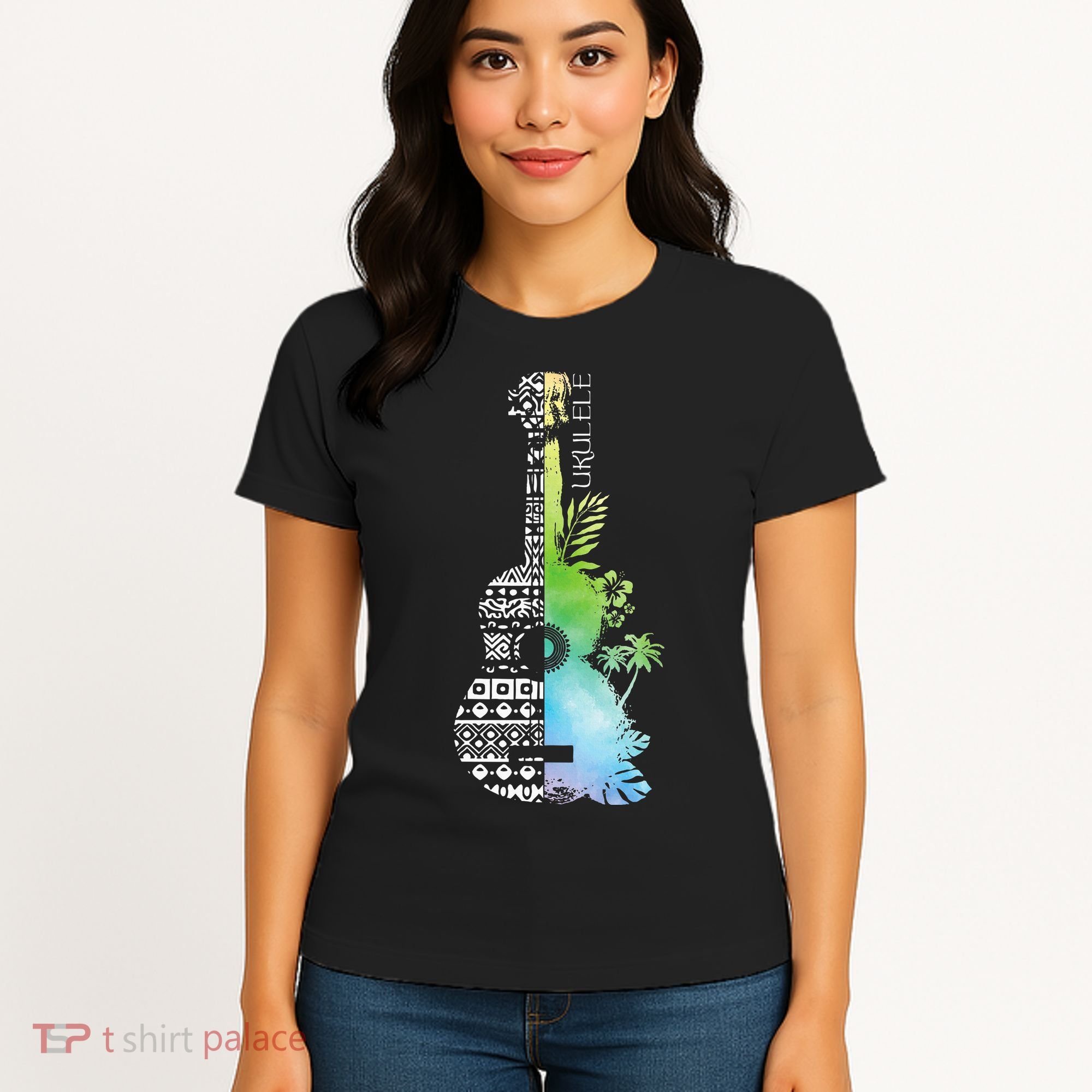 Ukulele Guitar Ukulelist Guitarist Musical Instrument Women's T-Shirt
