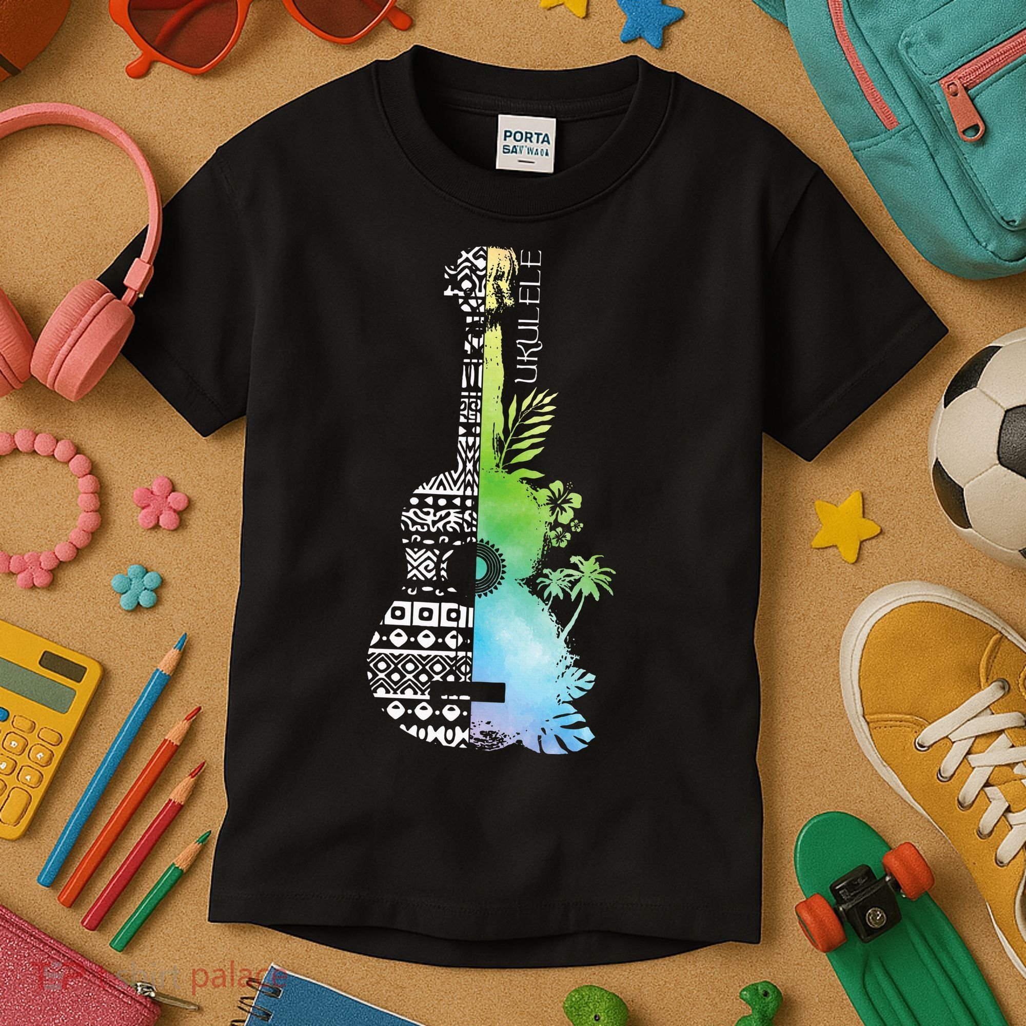 Ukulele Guitar Ukulelist Guitarist Musical Instrument Kids T-Shirt