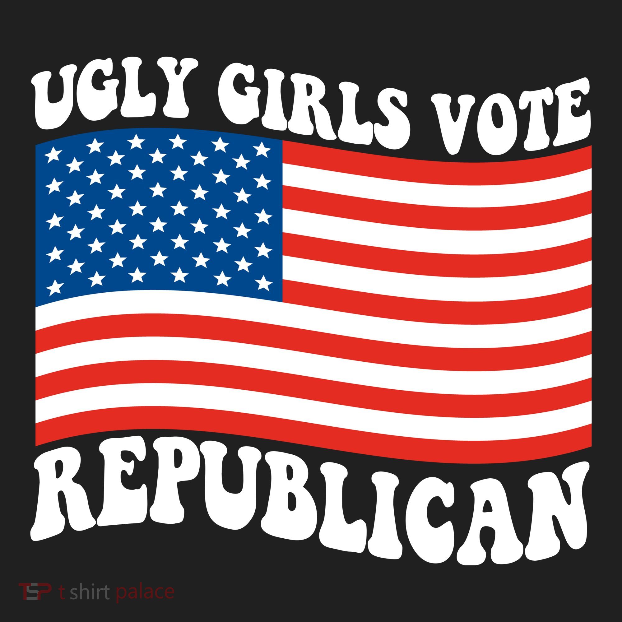 Ugly Girls Vote Republican Usa Flag Beanie