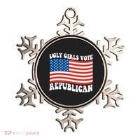 Ugly Girls Vote Republican Usa Flag Ornament thumb 0