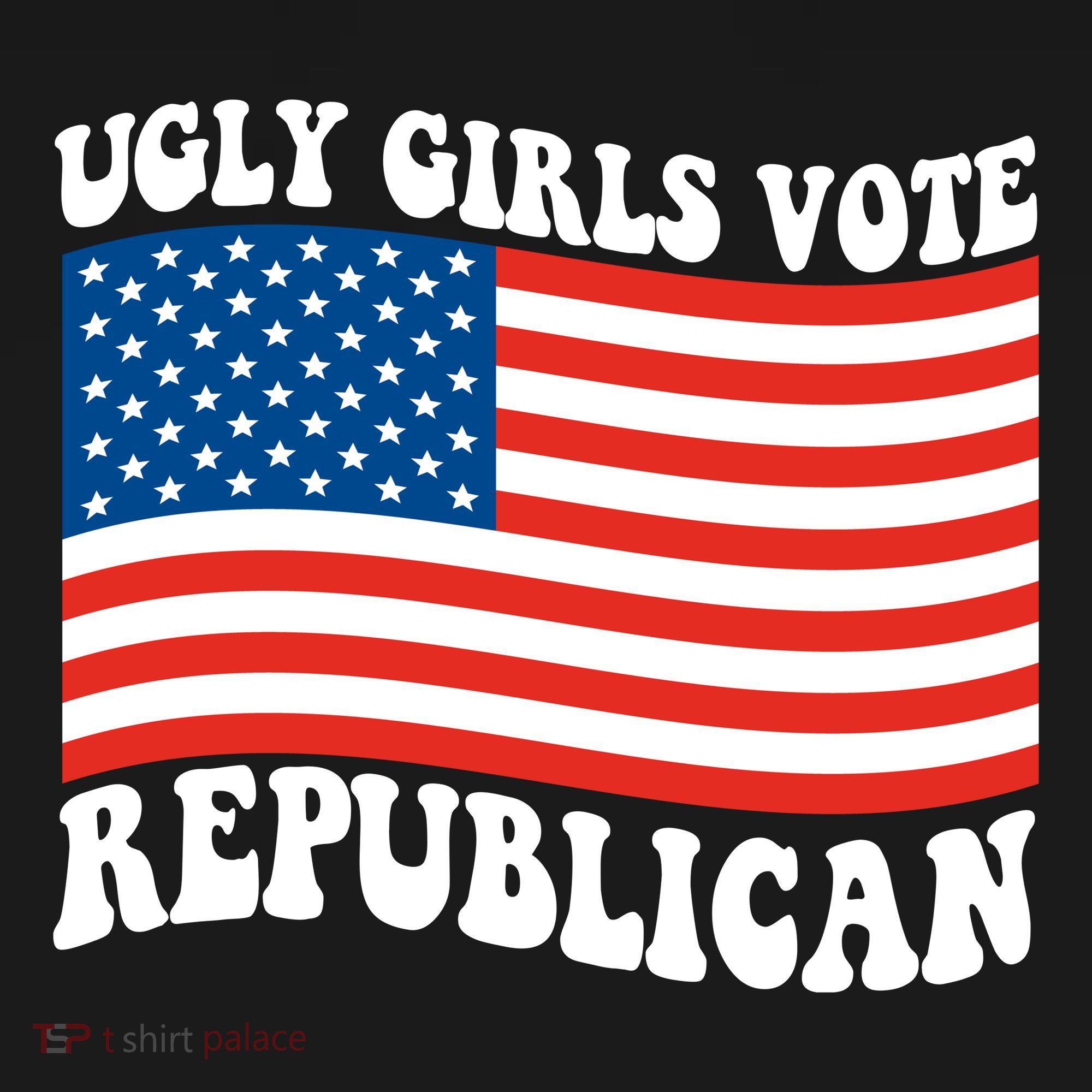 Ugly Girls Vote Republican Usa Flag Ornament