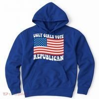 Ugly Girls Vote Republican Usa Flag Hoodie thumb 0