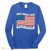Ugly Girls Vote Republican Usa Flag Long Sleeve Shirt thumb 0