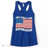 Ugly Girls Vote Republican Usa Flag Women's Tank Top thumb 0