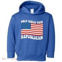 Ugly Girls Vote Republican Usa Flag Toddler Hoodie thumb 0