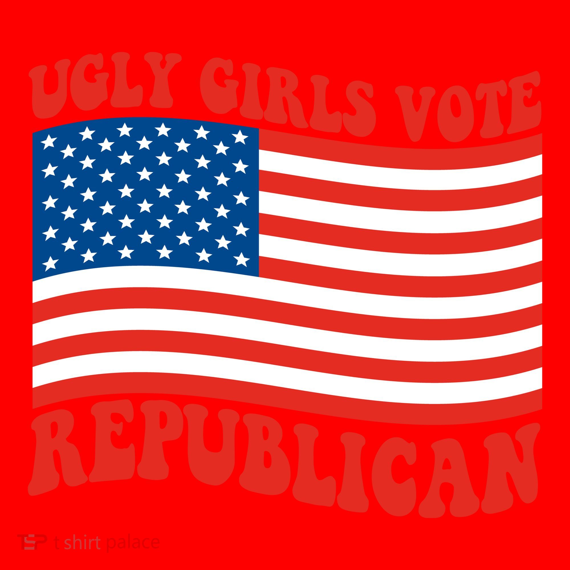 Ugly Girls Vote Republican Usa Flag Santa Hat