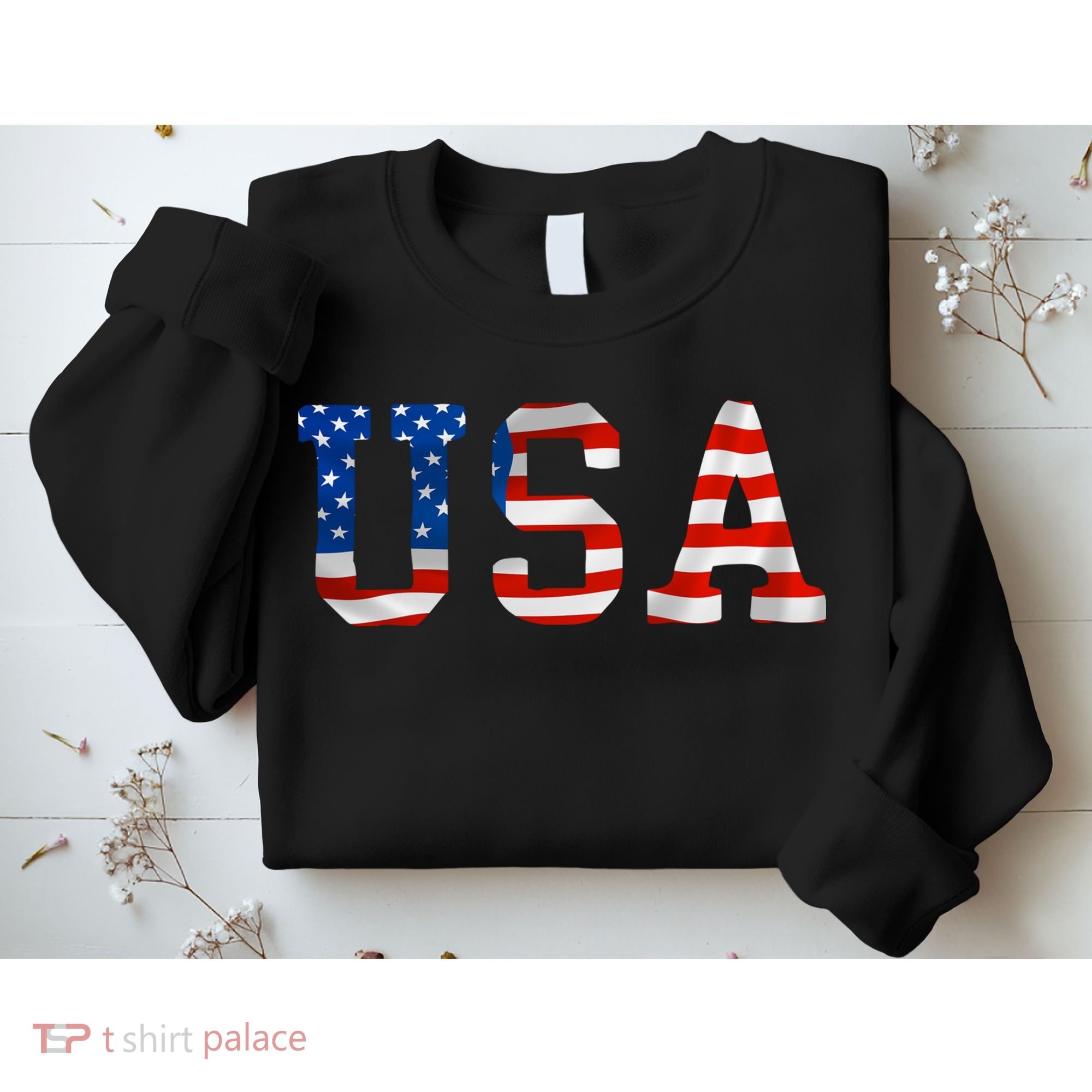 USA Gift Women Men Kids Patriotic American Flag July 4th Sweatshirt