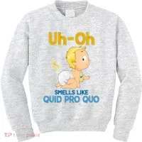 Uh-Oh Smells Like Quid Pro Quo Kids Sweatshirt thumb 0