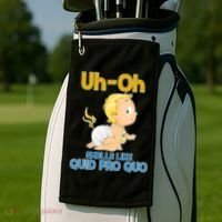 Uh-Oh Smells Like Quid Pro Quo Golf Towel thumb 2