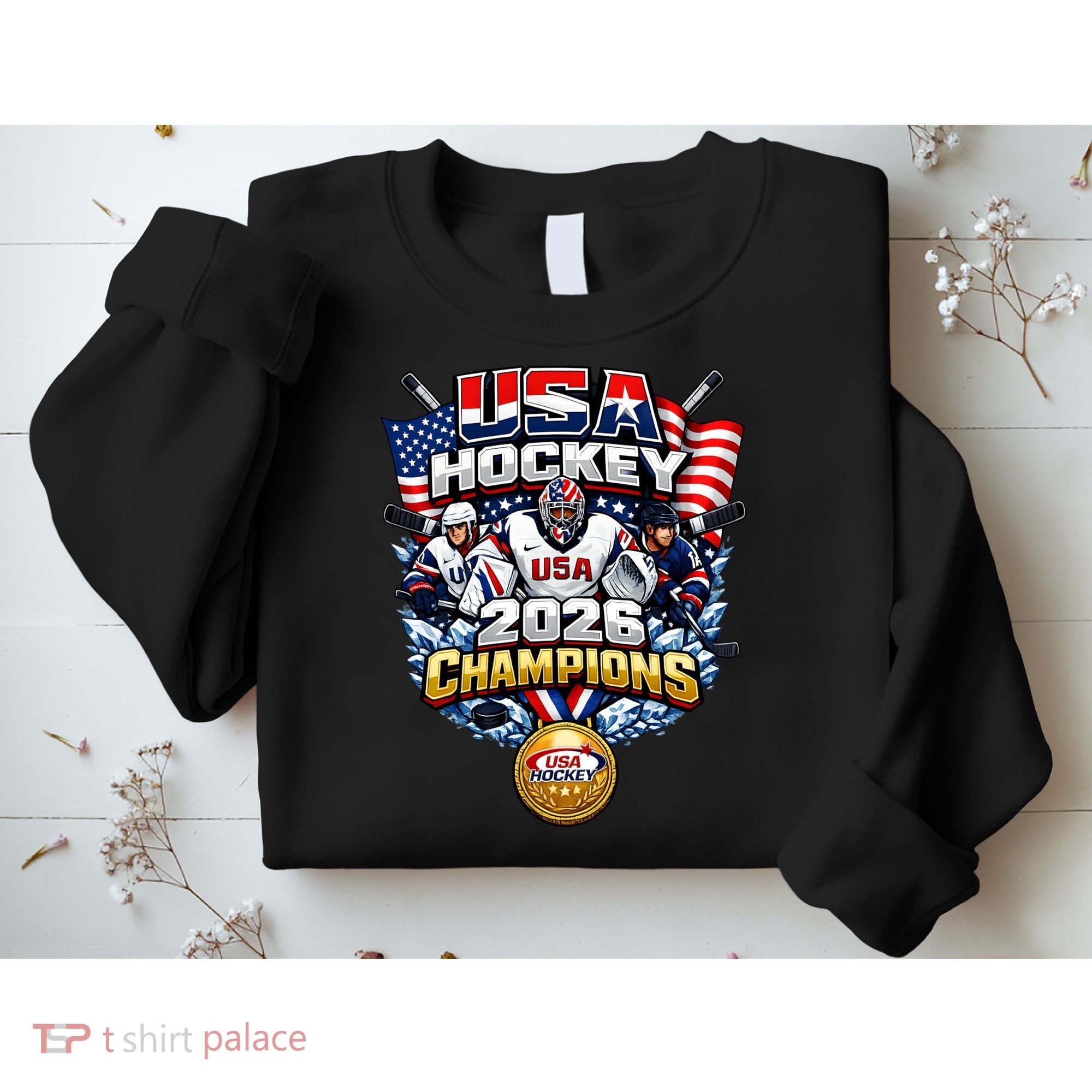 USA Hockey 2026 Champions Gold Medal Sweatshirt