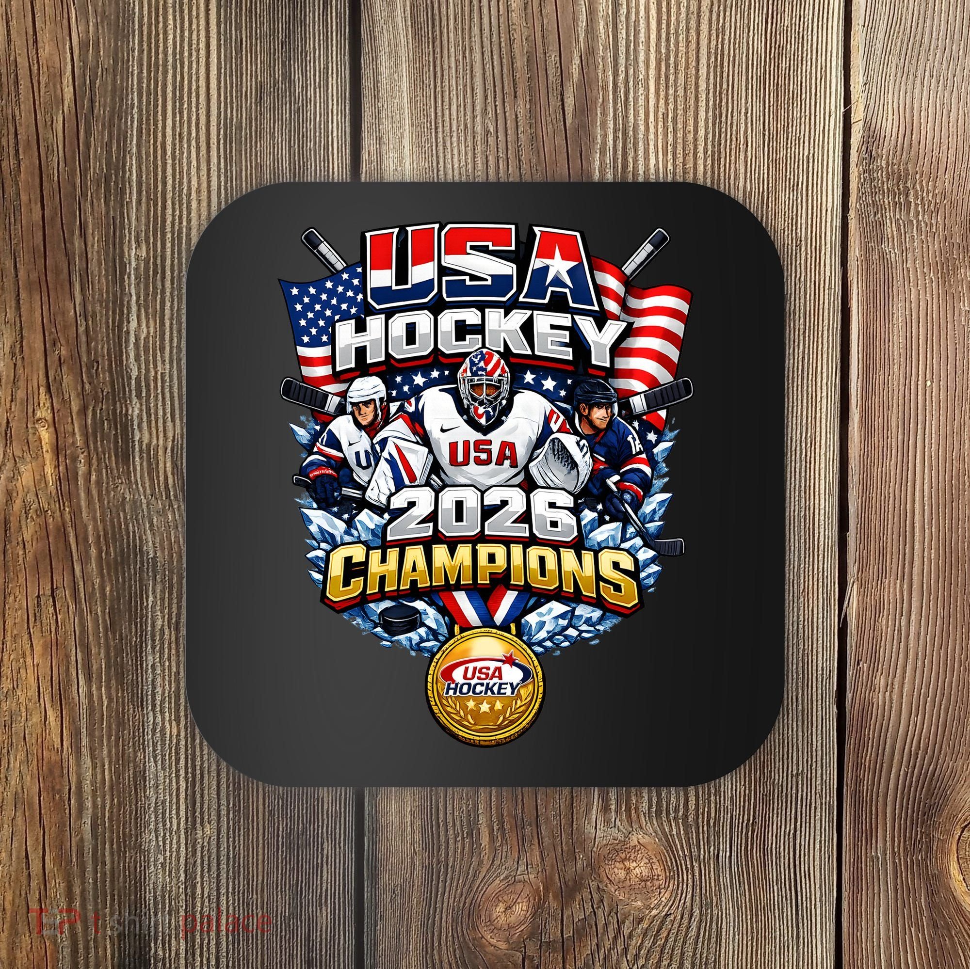 USA Hockey 2026 Champions Gold Medal Coaster