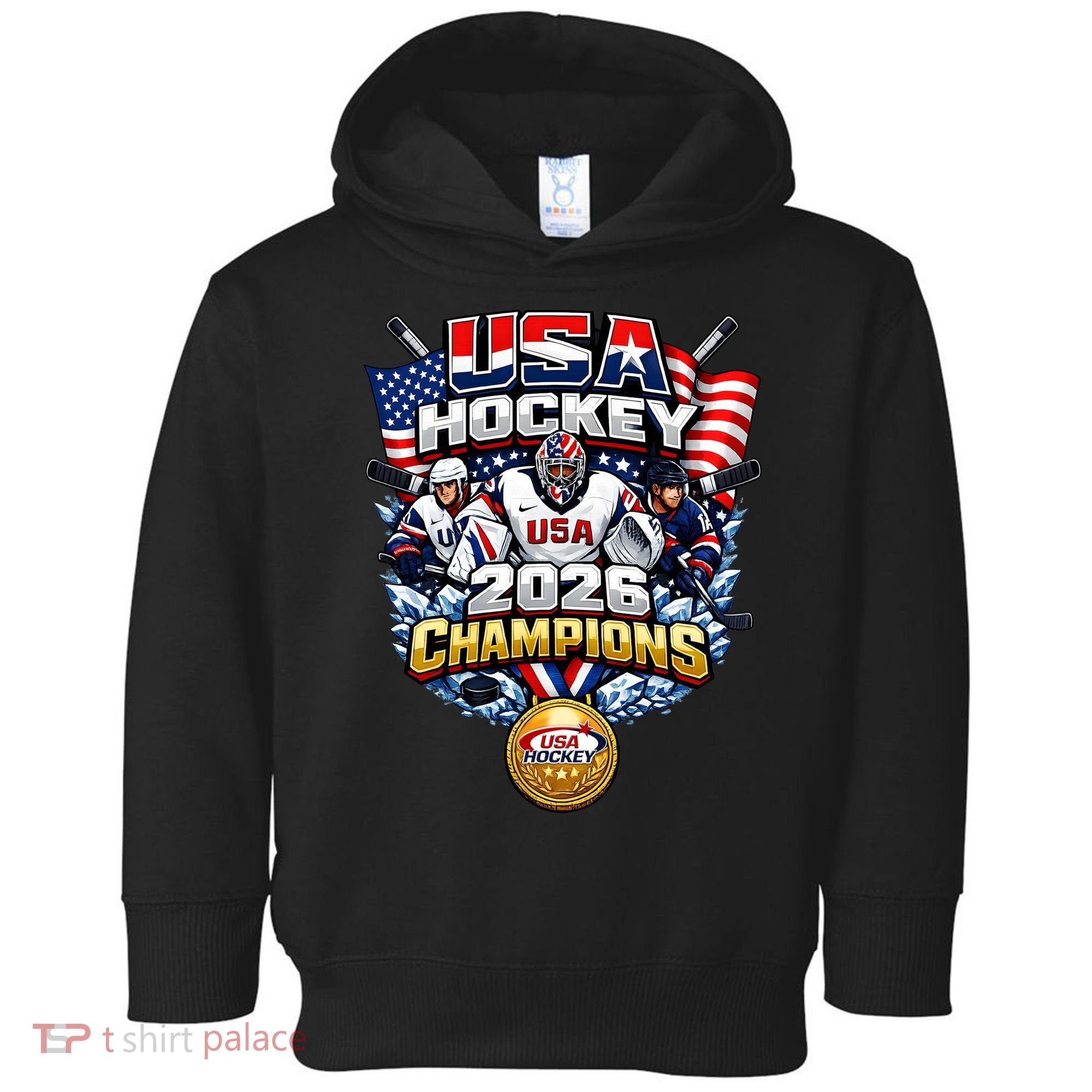 USA Hockey 2026 Champions Gold Medal Toddler Hoodie