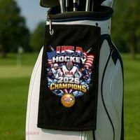 USA Hockey 2026 Champions Gold Medal Golf Towel thumb 2