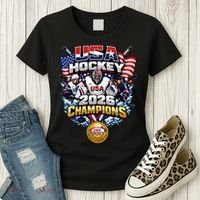 USA Hockey 2026 Champions Gold Medal Women's T-Shirt thumb 3