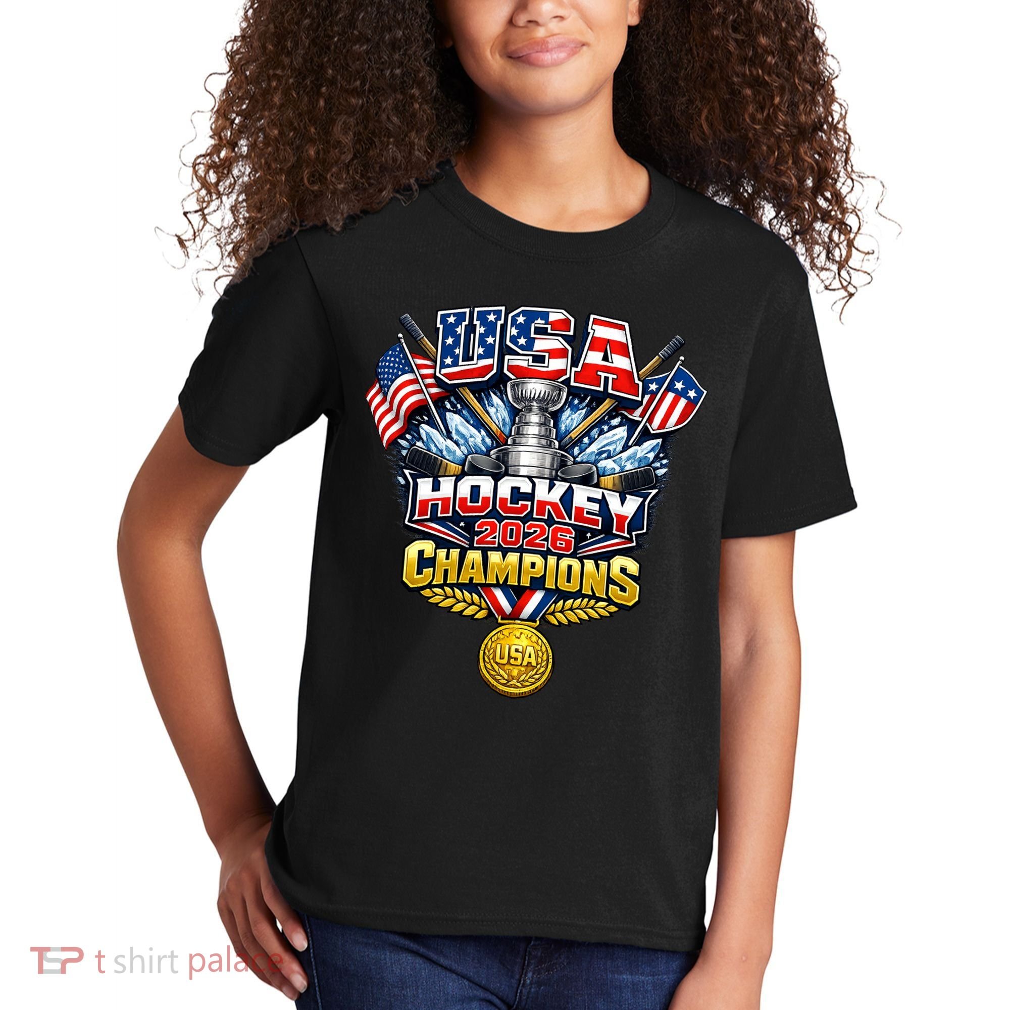 USA Hockey 2026 Champions Trophy Kids T-Shirt