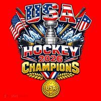 USA Hockey 2026 Champions Trophy Santa Hat thumb 1