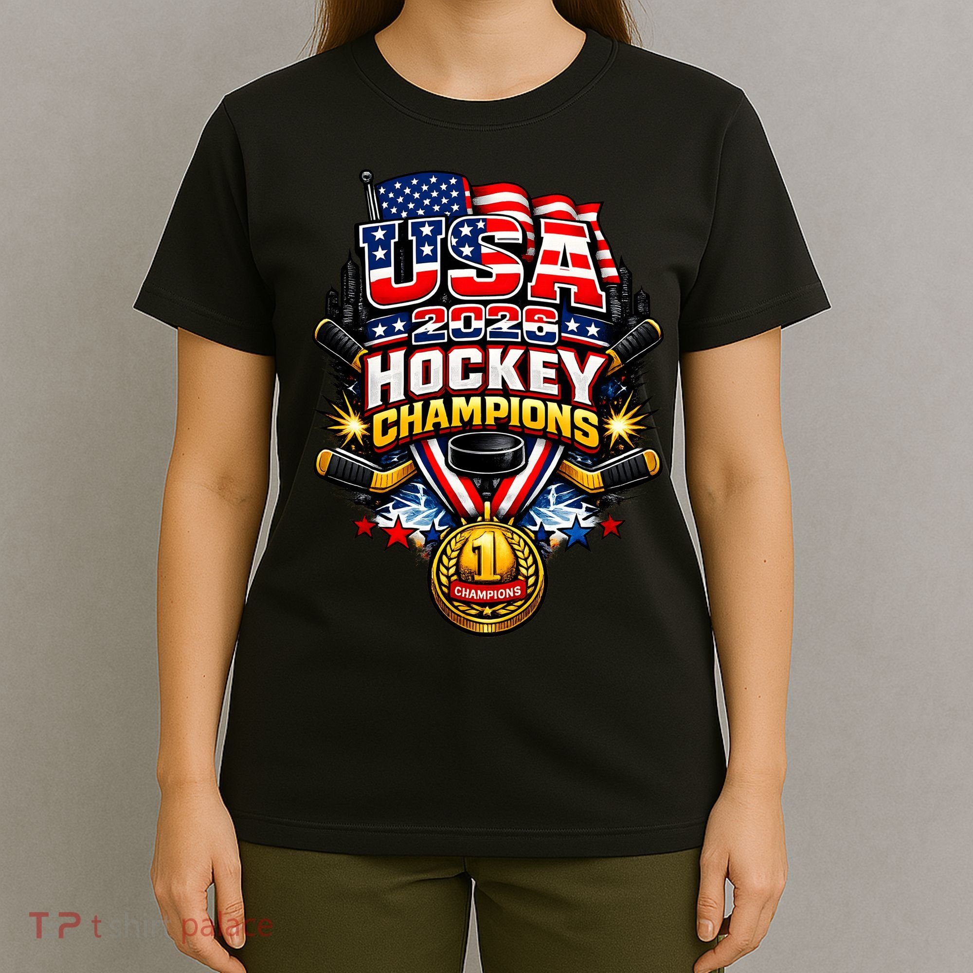 USA Hockey 2026 Champs Gold Medal Championship T-Shirt