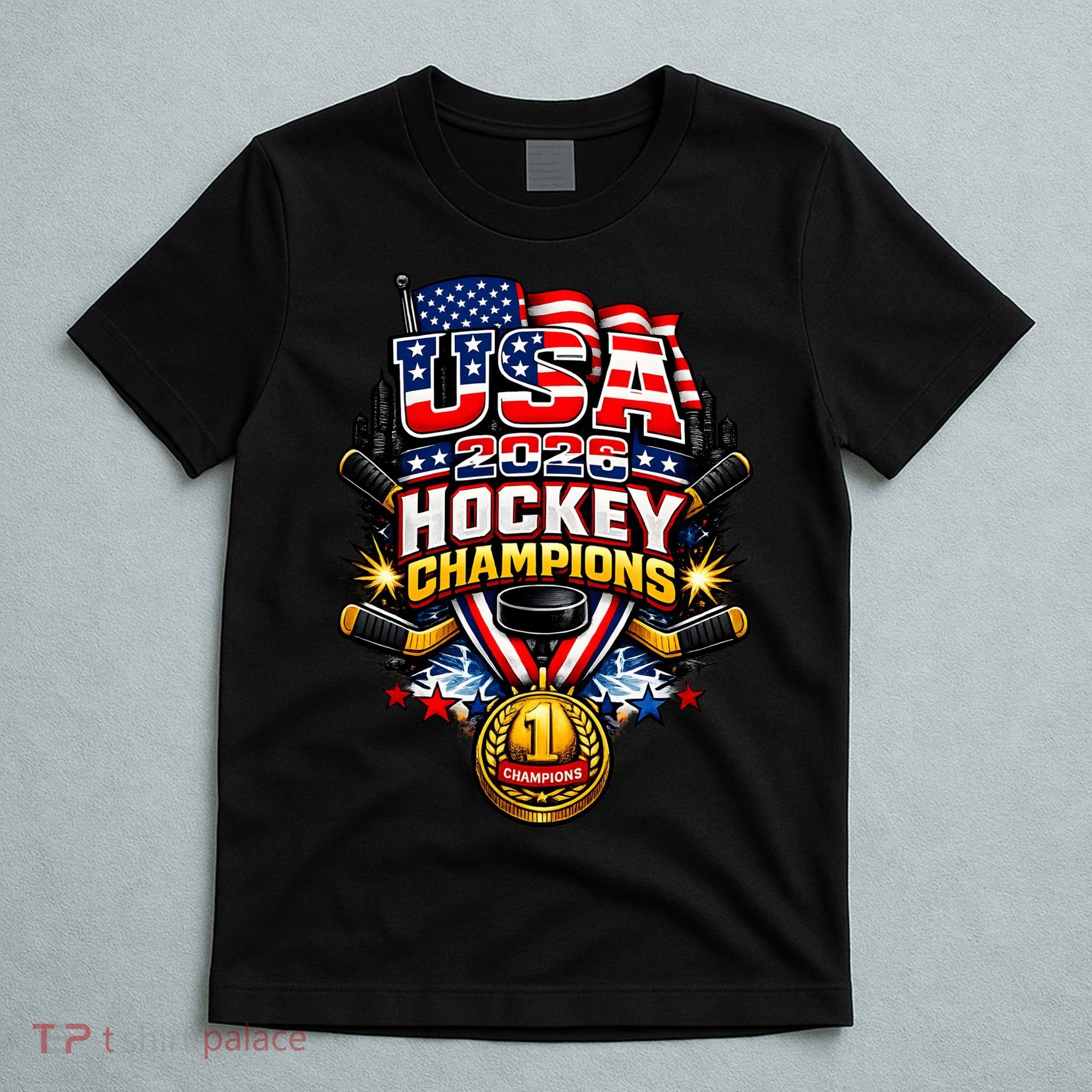USA Hockey 2026 Champs Gold Medal Championship T-Shirt