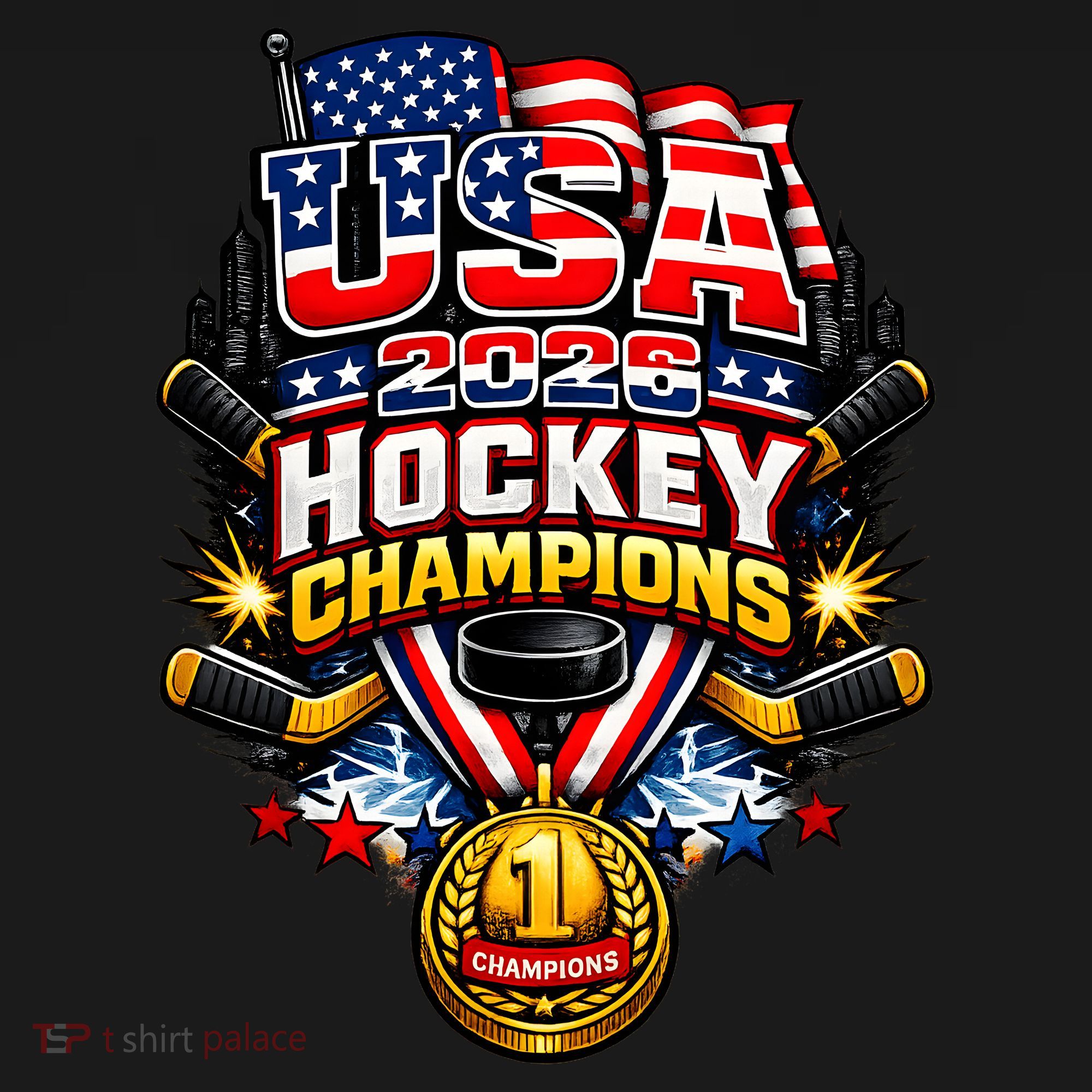 USA Hockey 2026 Champs Gold Medal Championship Women's Hoodie