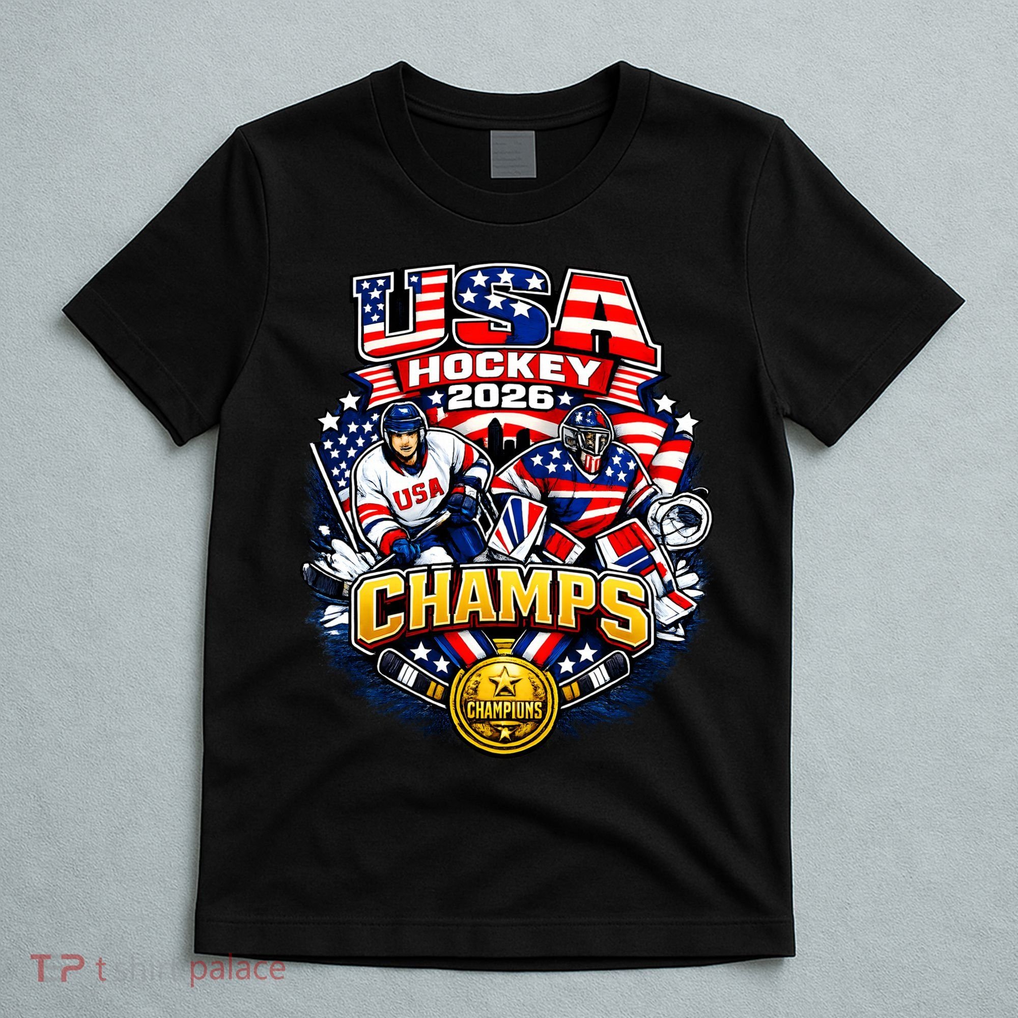 USA Hockey 2026 Champs Gold Medal T-Shirt