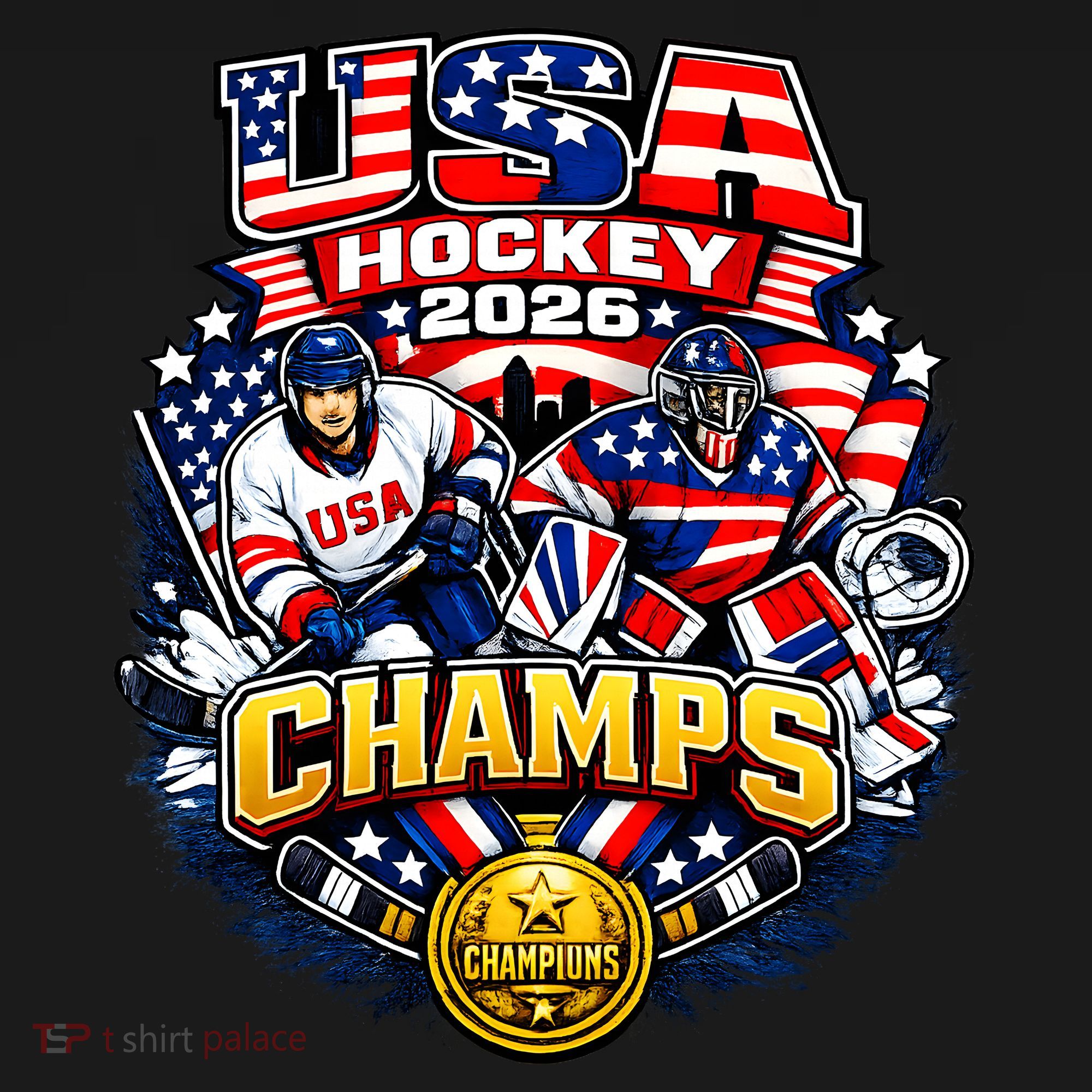 USA Hockey 2026 Champs Gold Medal Women's Tank Top
