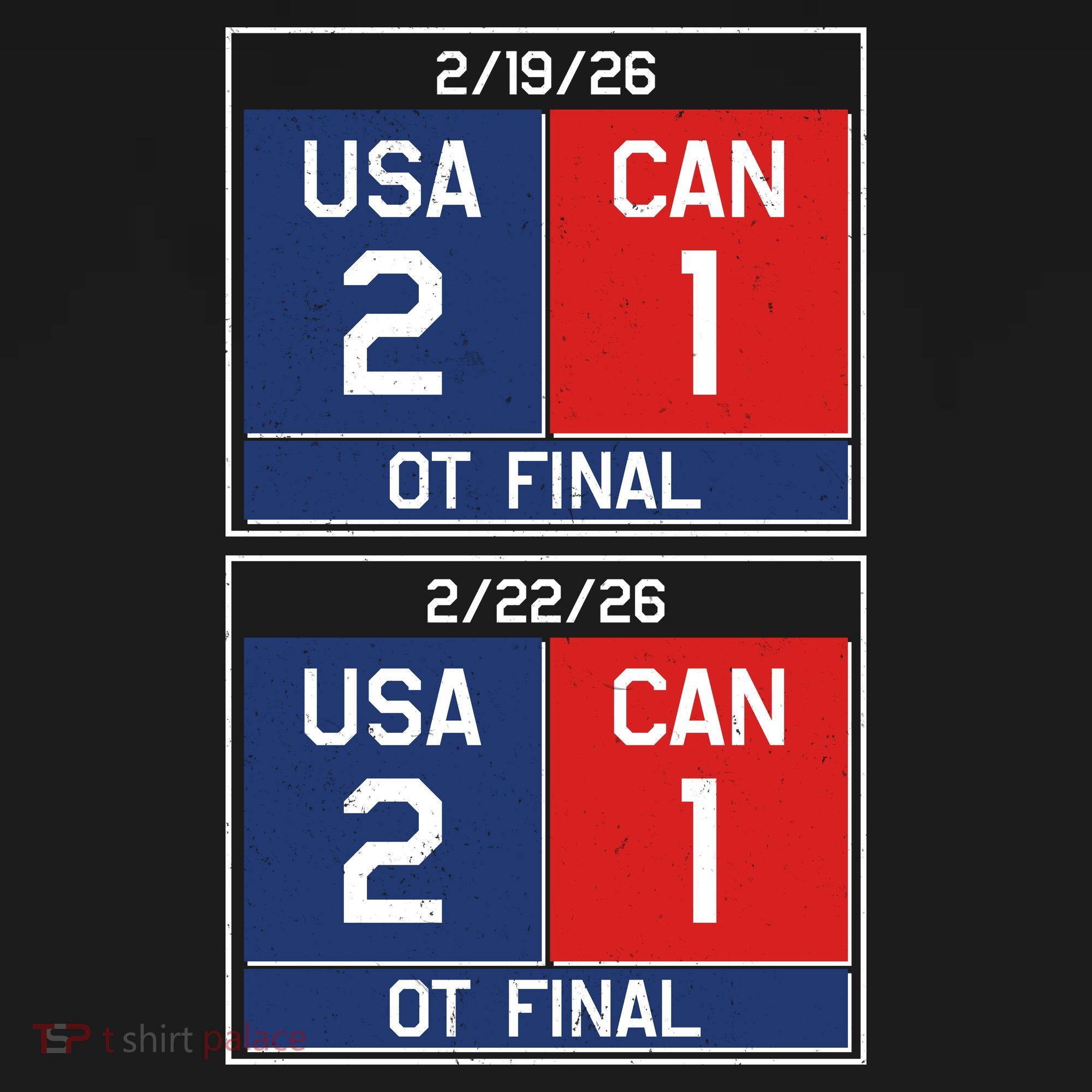 USA Hockey 2026 Champions USA Vs CAN  Coaster