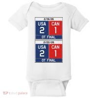 USA Hockey 2026 Champions USA Vs CAN  Baby Bodysuit thumb 0