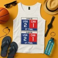 USA Hockey 2026 Champions USA Vs CAN  Tank Top thumb 4