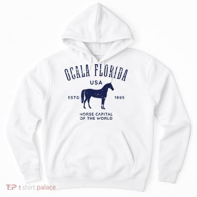USA Horse Capital Distressed Equestrian Design Hoodie