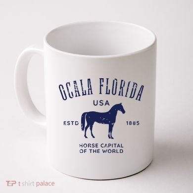 USA Horse Capital Distressed Equestrian Design Coffee Mug