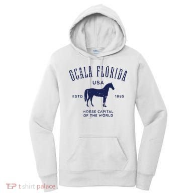 USA Horse Capital Distressed Equestrian Design Women's Hoodie