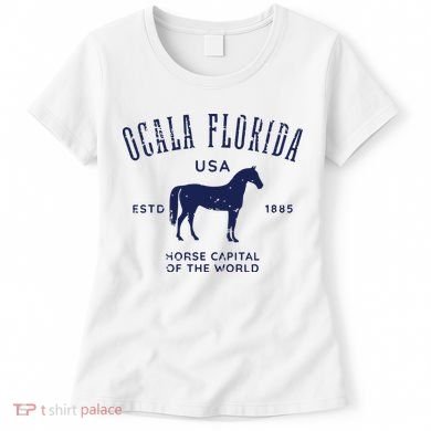 USA Horse Capital Distressed Equestrian Design Women's T-Shirt