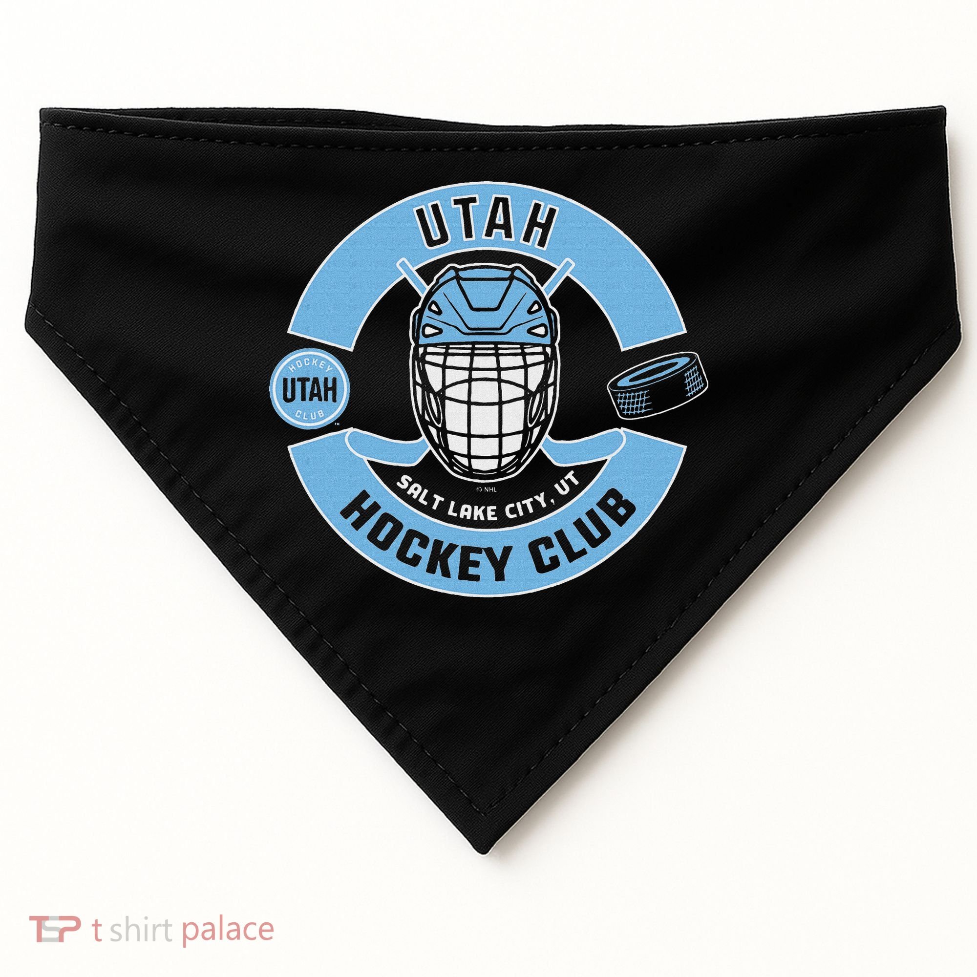 U.T.A.H H.O.C.K.E.Y Club Mask Black USA-Made Doggie Bandana
