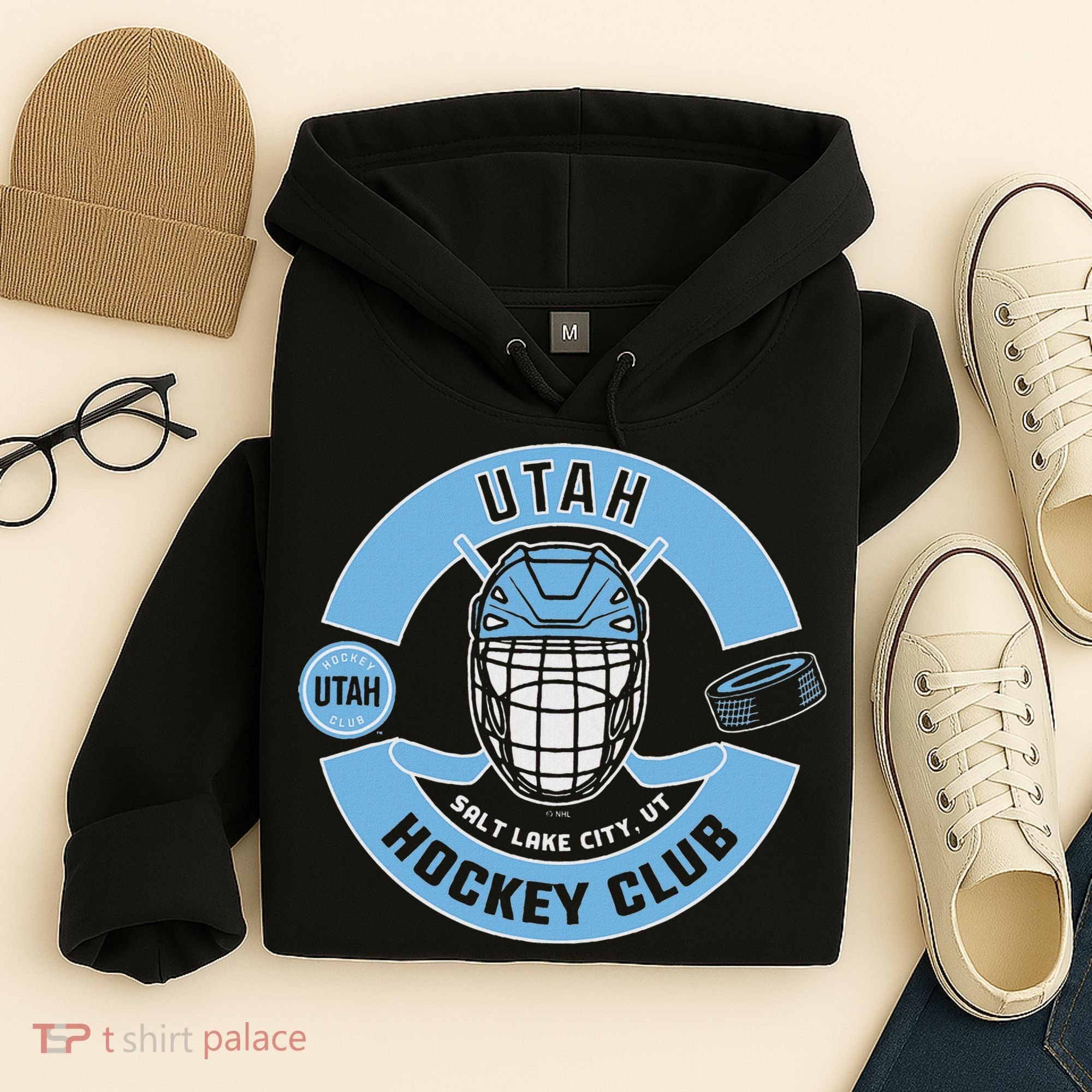 U.T.A.H H.O.C.K.E.Y Club Mask Black Hoodie